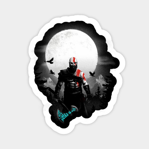 Mountain God of War - Epic Video Game - Kratos Hero Sticker by BlancaVidal